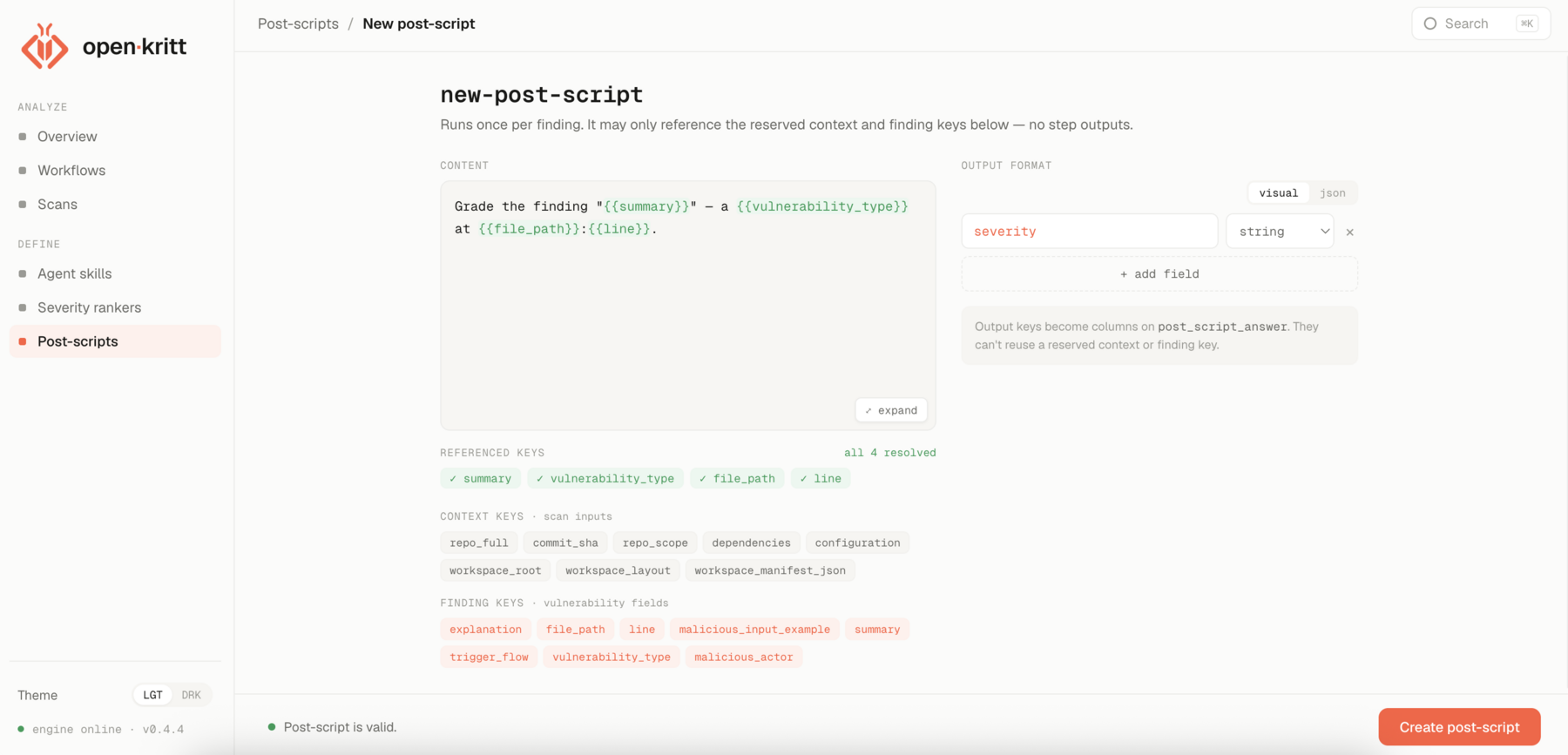 open·kritt post-script editor
